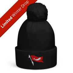 CPWF UK Red Flag Pom Pom Beanie