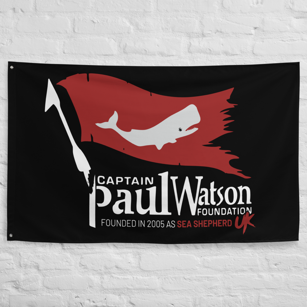 Captain Paul Watson Foundation Red Flag (Logo) - Sea Shepherd UK Trading Ltd