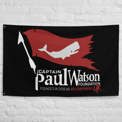 Captain Paul Watson Foundation Red Flag (Logo) - Sea Shepherd UK Trading Ltd