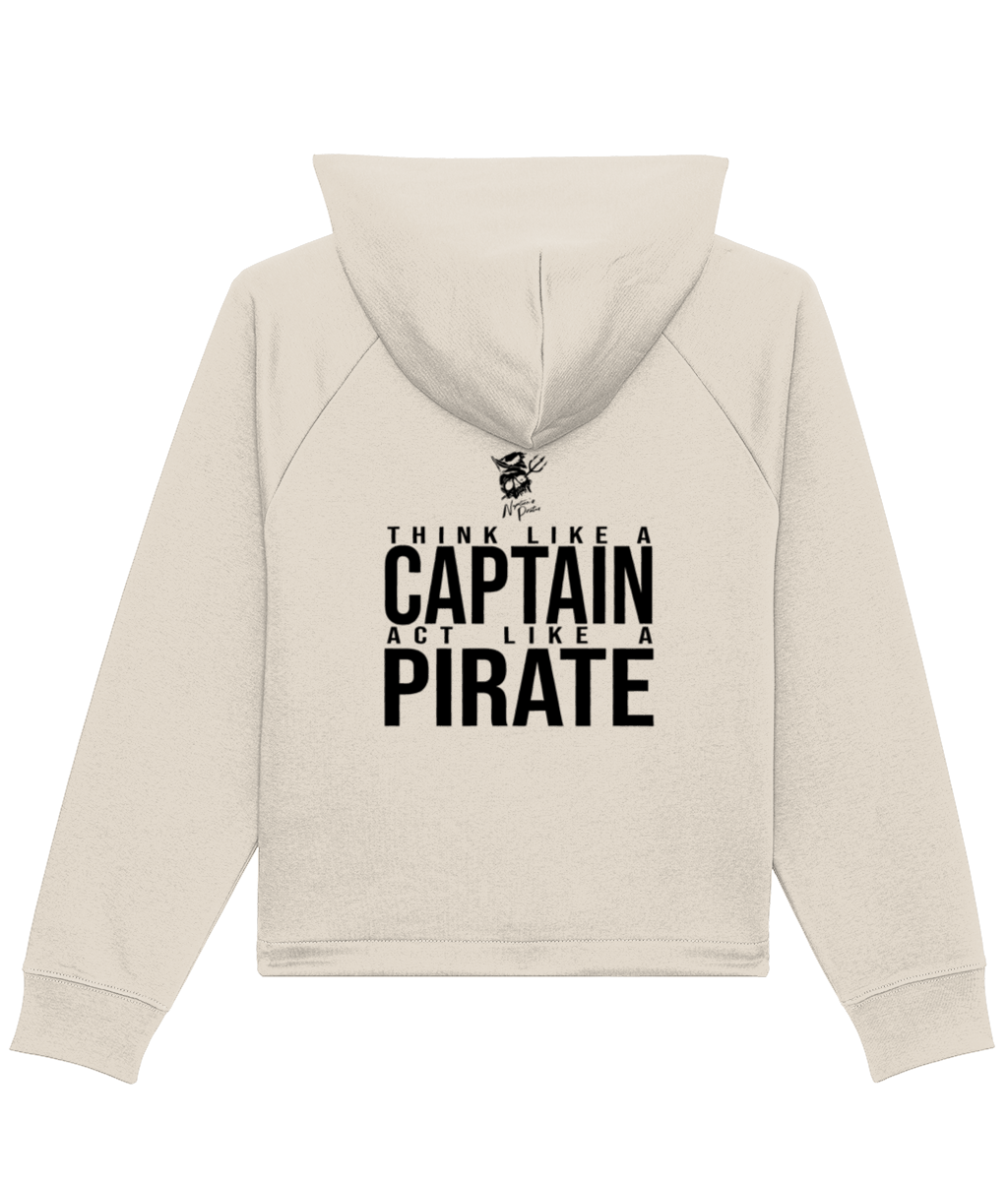 Think Like a Captain Women's Boxy Cropped Hoodie