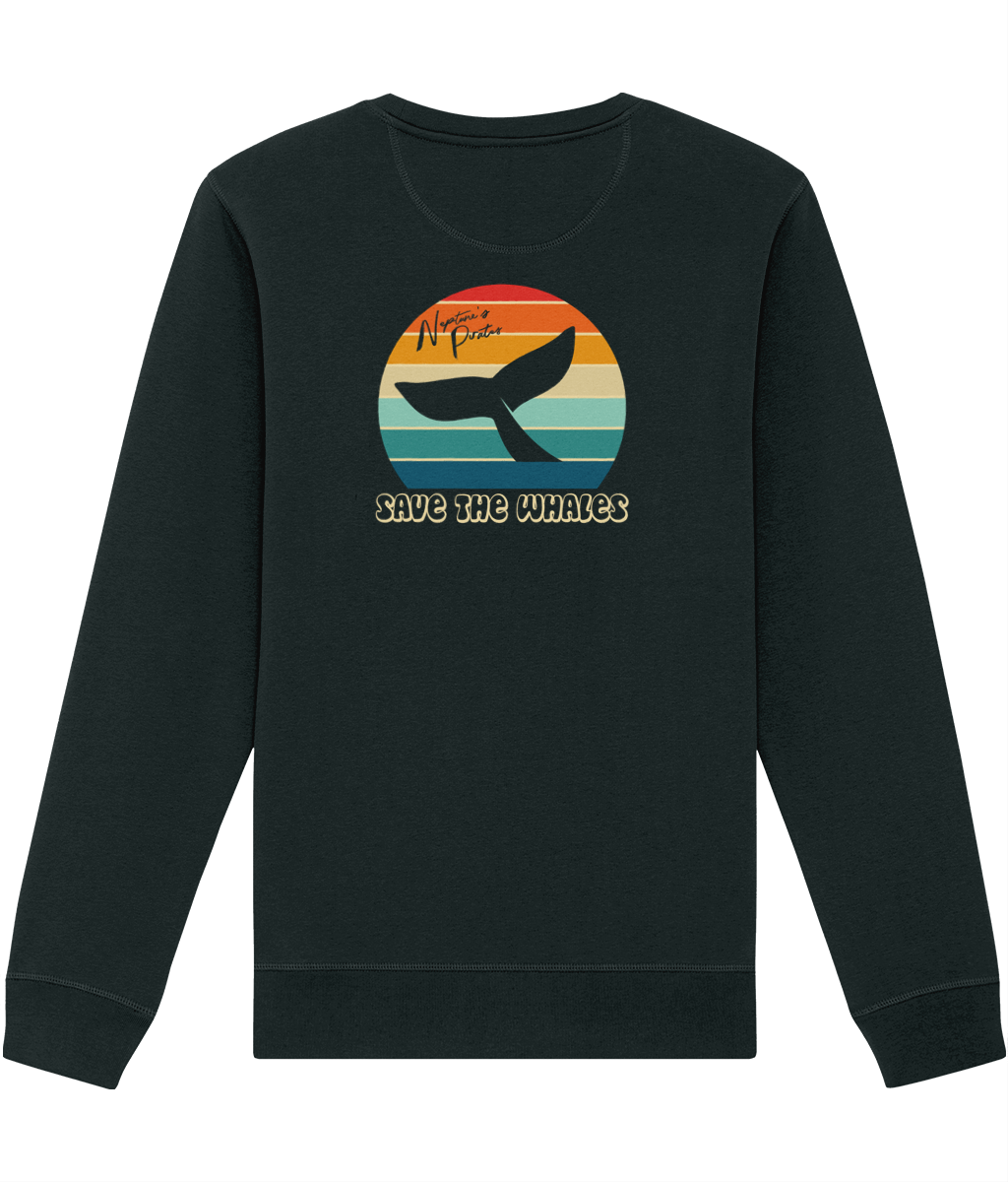 Retro 'Save The Whales' Women's Sweatshirt - Captain Paul Watson Foundation (t/a Neptune's Pirates)