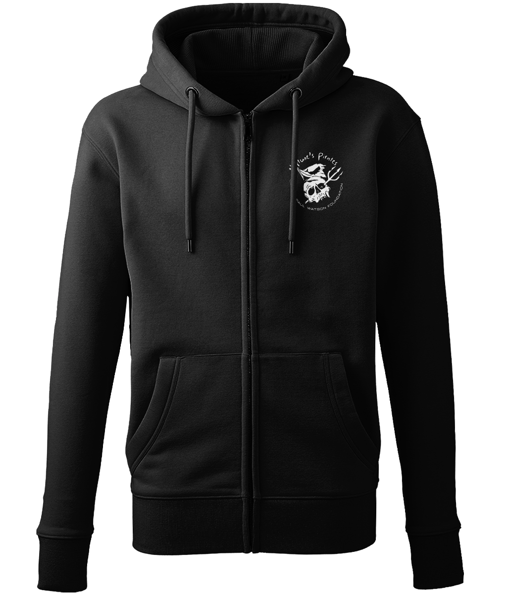 Neptune's Pirate Skull Logo Unisex Zip Hoodie - Captain Paul Watson Foundation (t/a Neptune's Pirates)