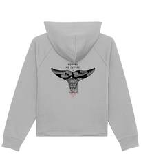 'No Fins No Future' Women's Boxy Cropped Hoodie