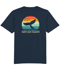Retro 'Save The Whales' Unisex Heavy T-Shirt - Captain Paul Watson Foundation (t/a Neptune's Pirates)