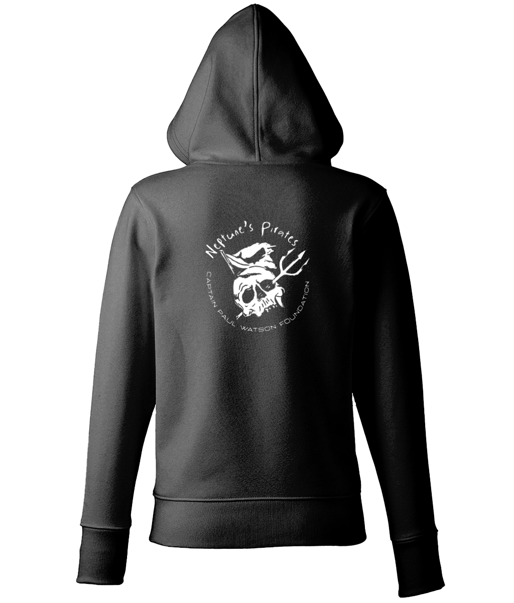 Neptune's Pirate Skull Logo Women's Pullover Hoodie - Captain Paul Watson Foundation (t/a Neptune's Pirates)