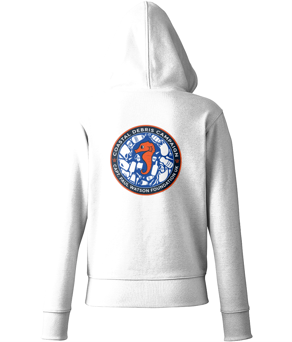 Coastal Debris Campaign Women's Zip Hoodie - Captain Paul Watson Foundation (t/a Neptune's Pirates)