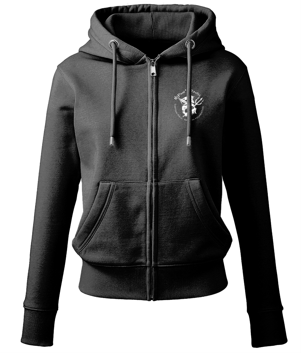 Neptune's Pirate Skull Logo Women's Zip Hoodie - Captain Paul Watson Foundation (t/a Neptune's Pirates)