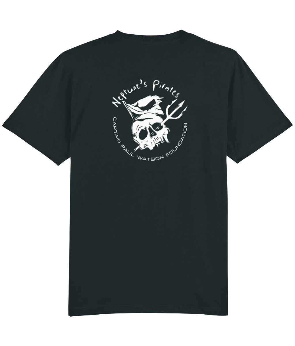 Neptune's Pirate Skull Logo Unisex Heavy T-Shirt - Captain Paul Watson Foundation (t/a Neptune's Pirates)