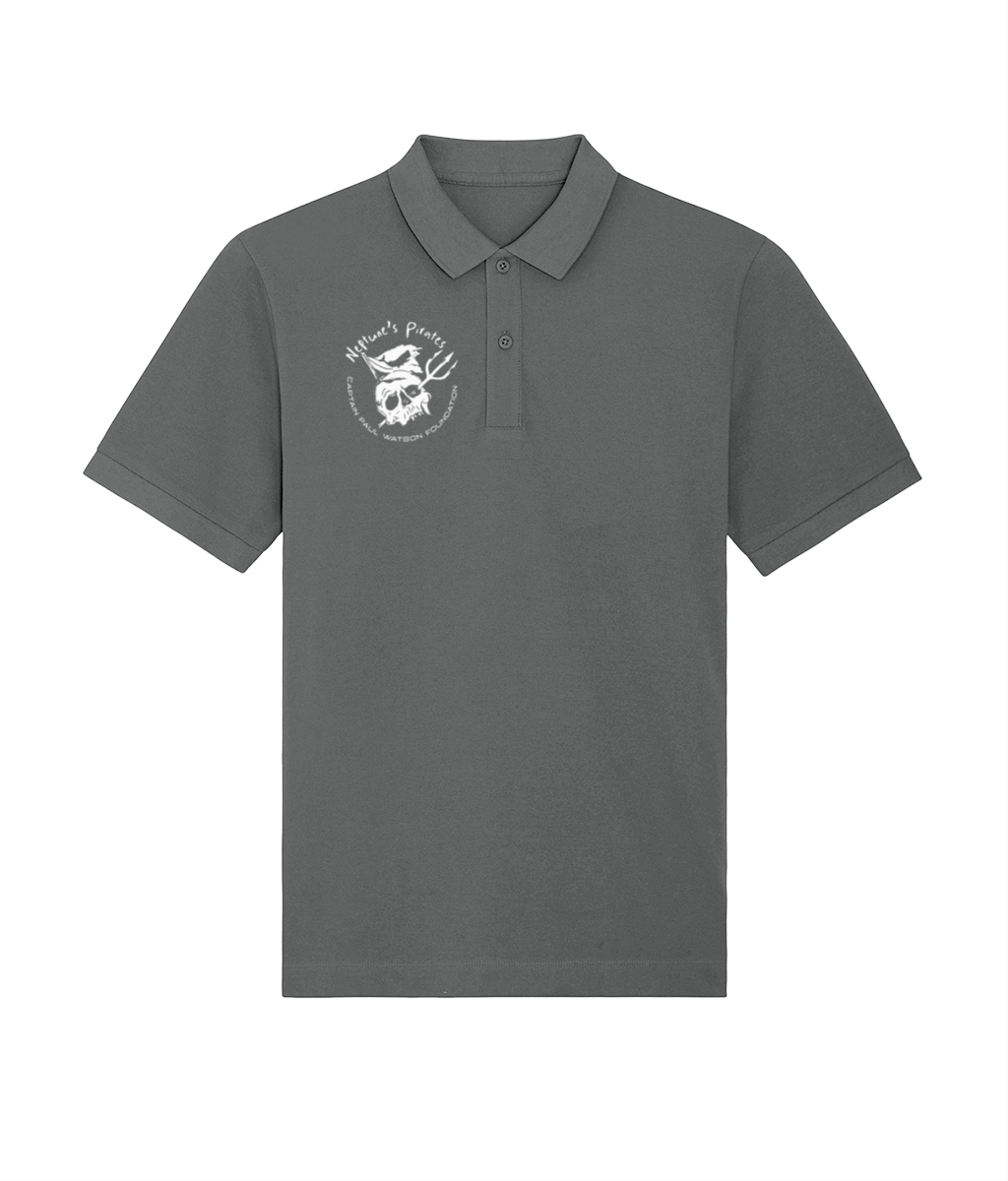 Neptune's Pirate Skull Logo Unisex Polo Shirt - Captain Paul Watson Foundation (t/a Neptune's Pirates)