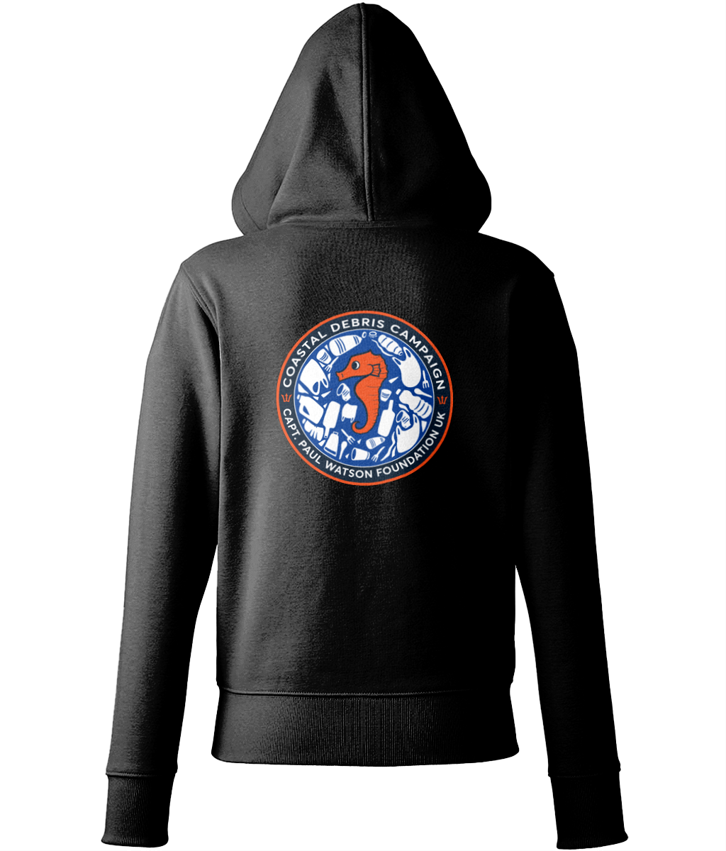 Coastal Debris Campaign Women's Zip Hoodie - Captain Paul Watson Foundation (t/a Neptune's Pirates)