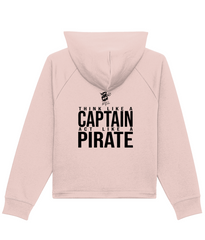 Think Like a Captain Women's Boxy Cropped Hoodie
