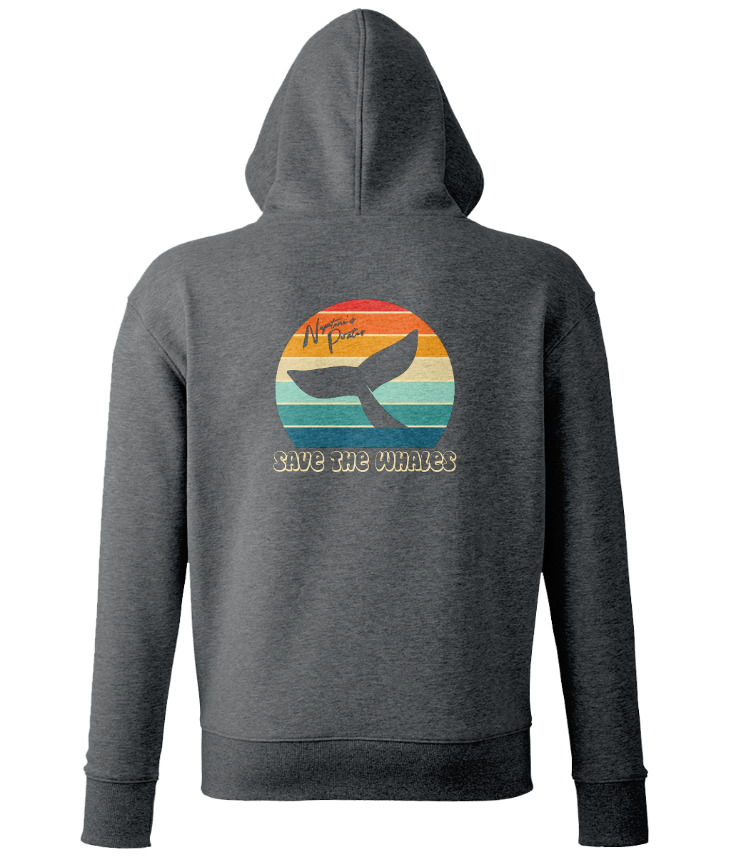 Retro 'Save The Whales' Unisex Pullover Hoodie - Captain Paul Watson Foundation (t/a Neptune's Pirates)