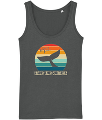 Retro 'Save The Whales' Women's Tank Top - Captain Paul Watson Foundation (t/a Neptune's Pirates)