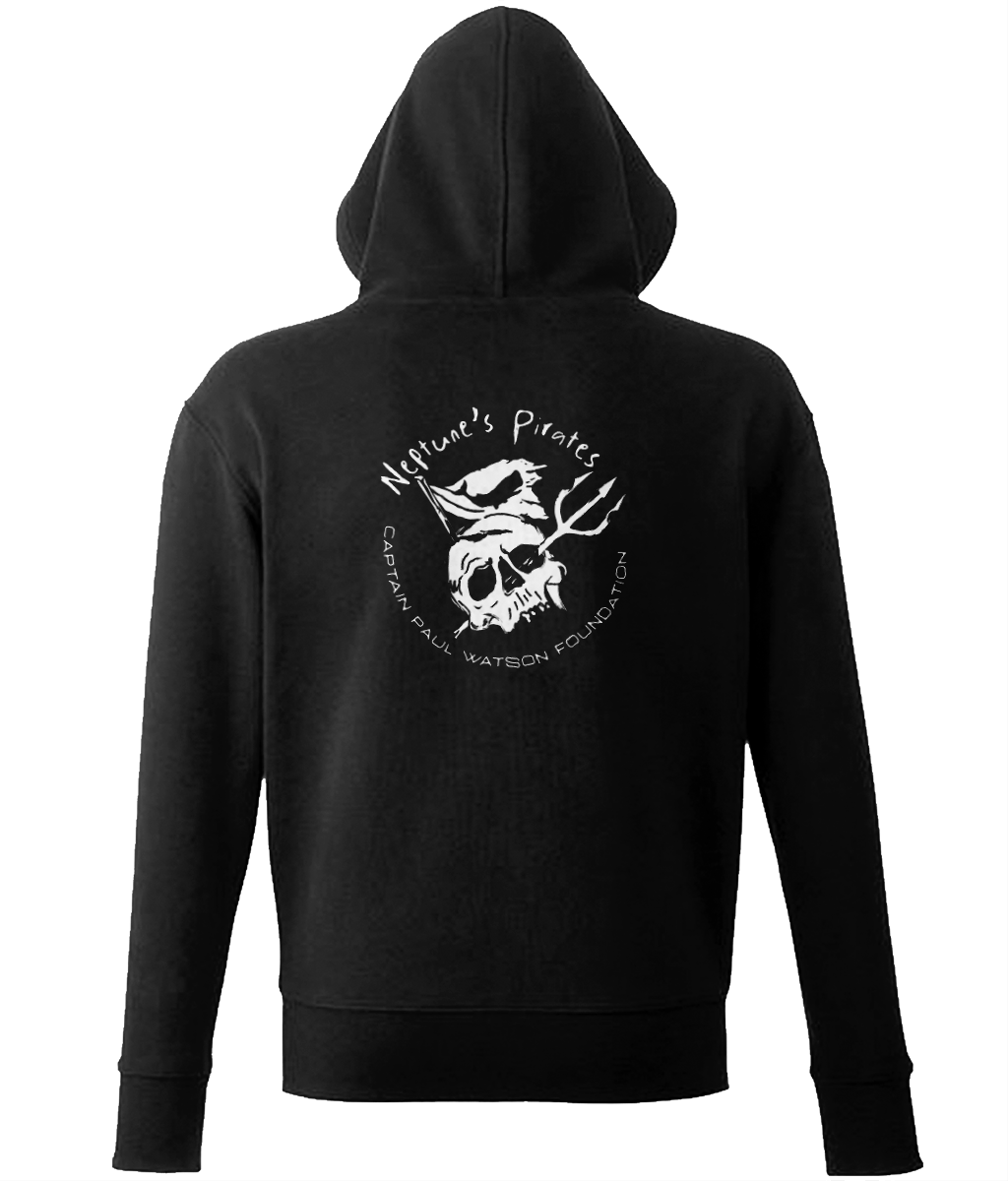 Neptune's Pirate Skull Logo Unisex Zip Hoodie - Captain Paul Watson Foundation (t/a Neptune's Pirates)