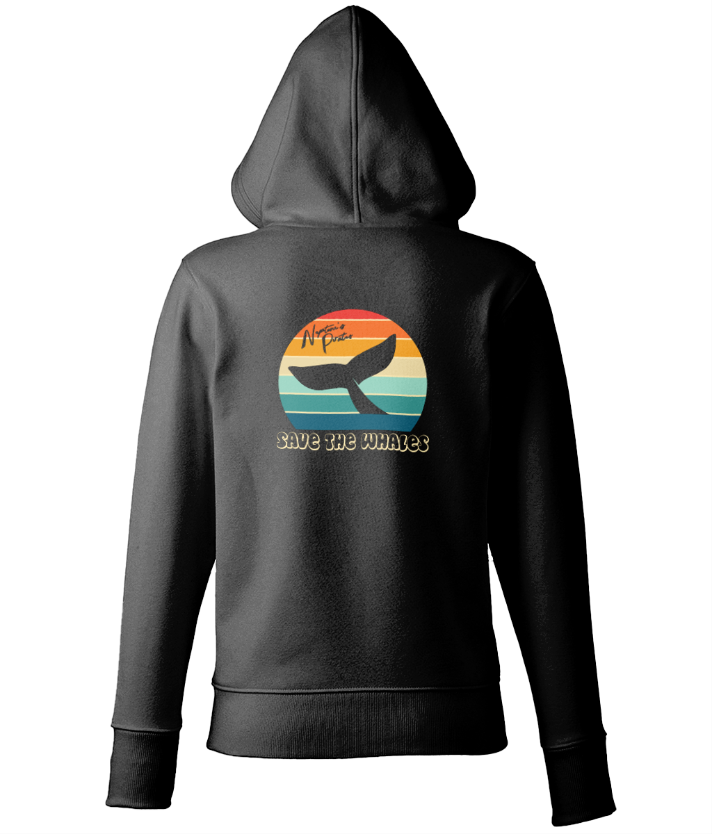 Retro 'Save The Whales' Women's Pullover Hoodie - Captain Paul Watson Foundation (t/a Neptune's Pirates)