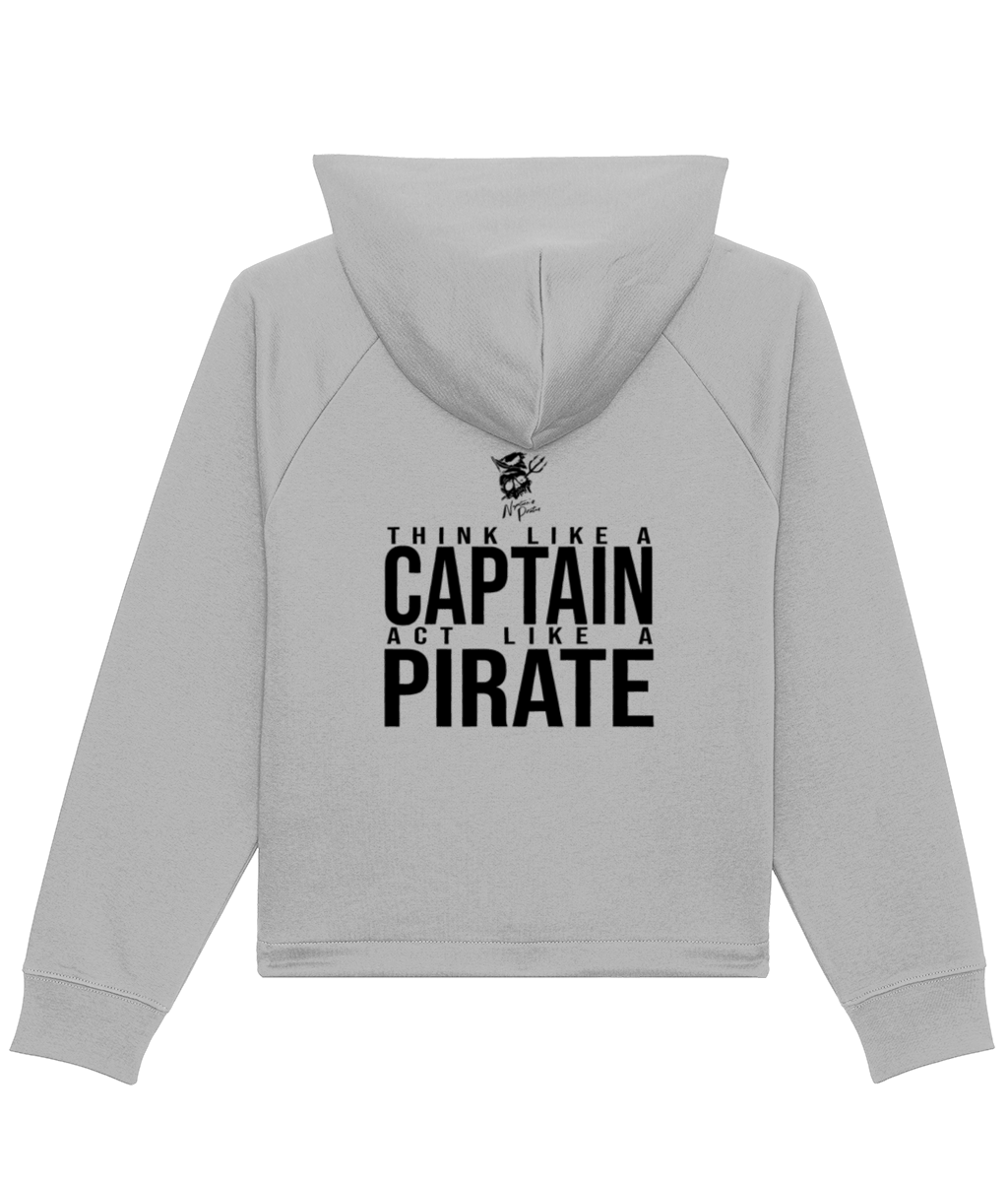 Think Like a Captain Women's Boxy Cropped Hoodie