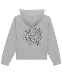 'Friends Not Food' Women's Boxy Cropped Hoodie