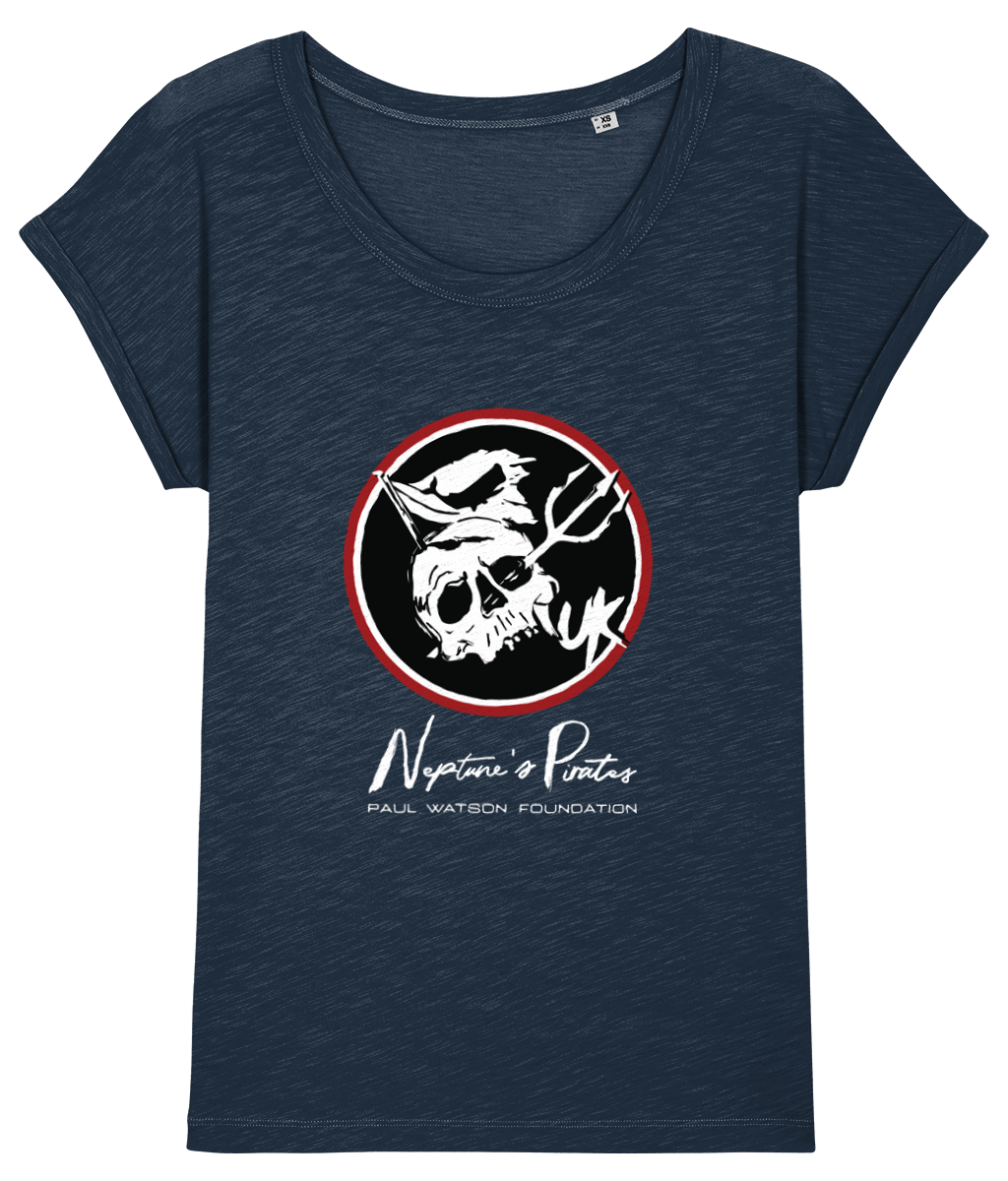 Neptune's Pirates Women's Rolled Sleeve T-Shirt - Captain Paul Watson Foundation (t/a Neptune's Pirates)