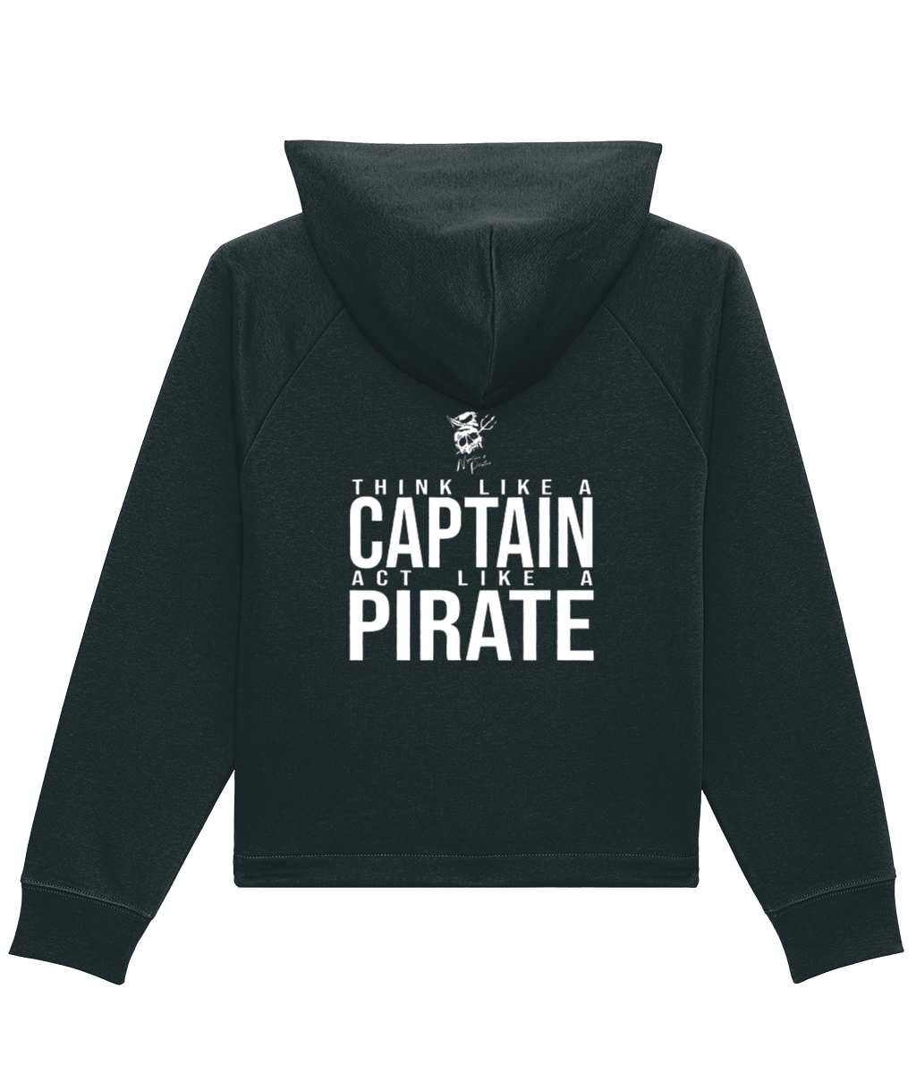 Think Like a Captain Women's Boxy Cropped Hoodie