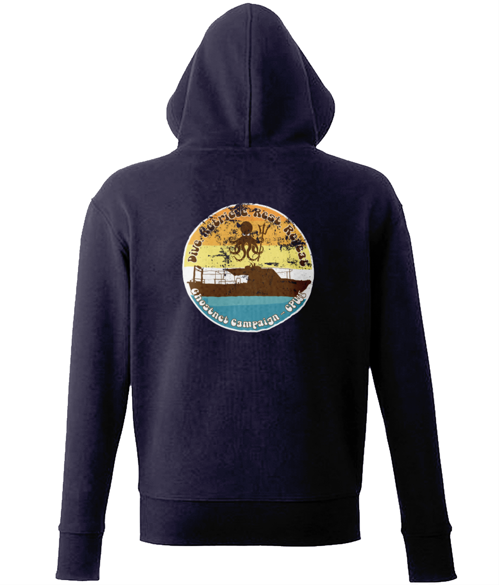 Dive Retrieve Rest Repeat Unisex Zip Hoodie - Captain Paul Watson Foundation (t/a Neptune's Pirates)