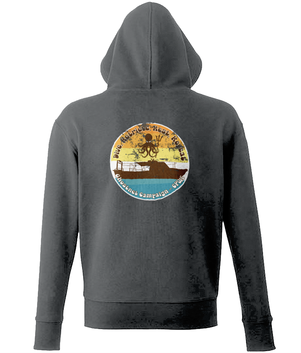 Dive Retrieve Rest Repeat Unisex Zip Hoodie - Captain Paul Watson Foundation (t/a Neptune's Pirates)