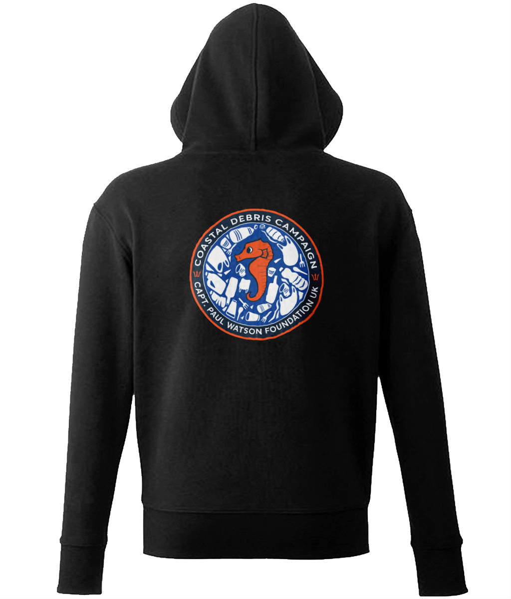 Coastal Debris Campaign Unisex Zip Hoodie - Captain Paul Watson Foundation (t/a Neptune's Pirates)